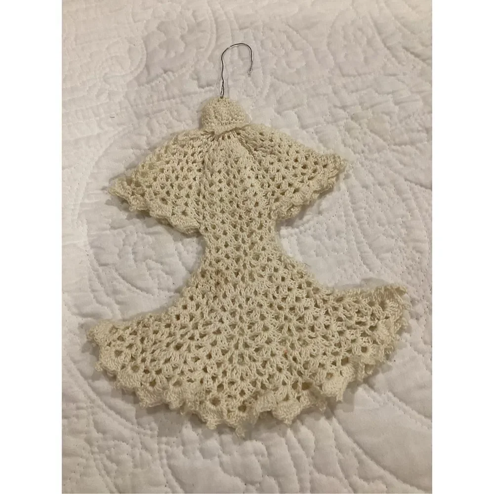 Vintage Crochet Angel Christmas Ornament